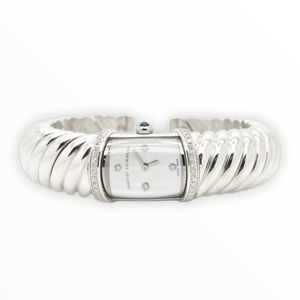 David Yurman T-209M 925 Diamond Bezel Cuff watch